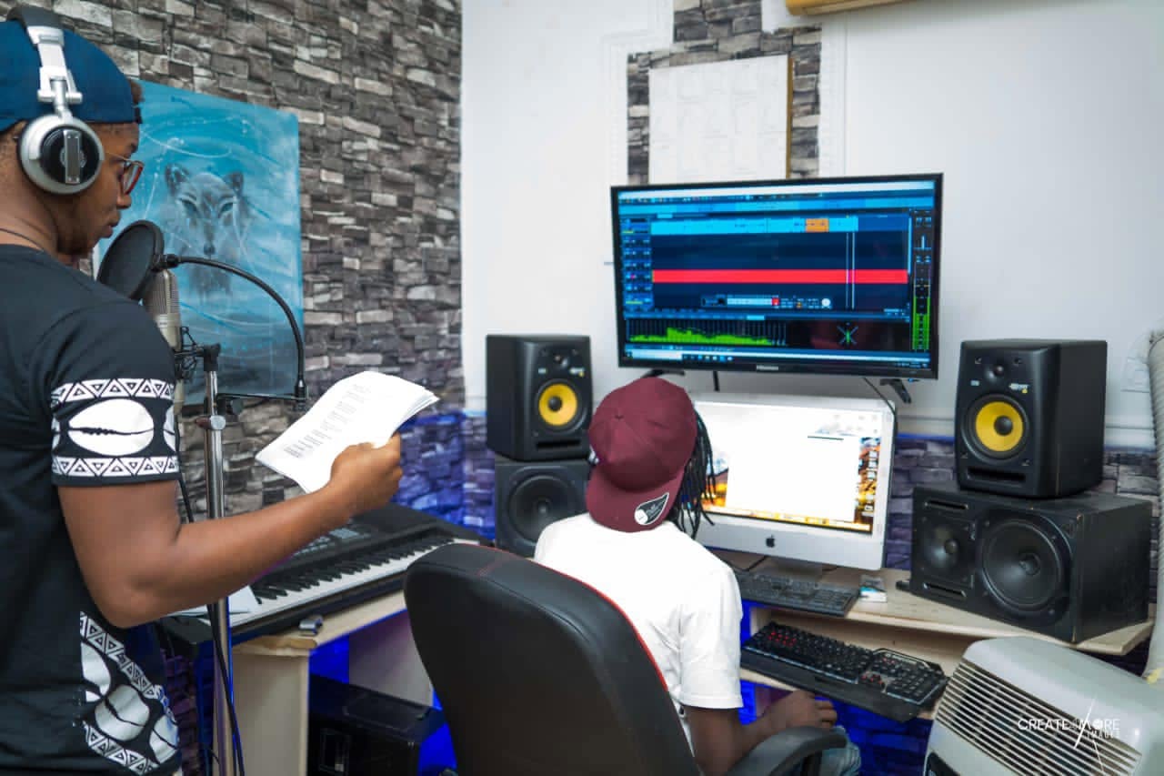 Tracking vocals · in-studio engineering