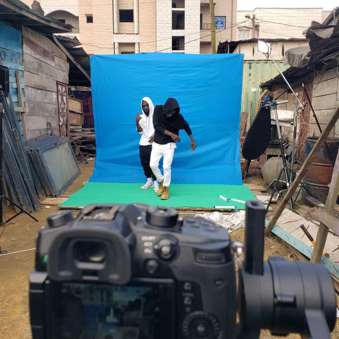 Music video production · chroma key setup